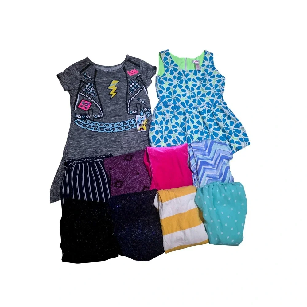 Lot Of Girls Mix Brand‎ Dresses Casual 10pc ALLSEASON Size 7-8 M